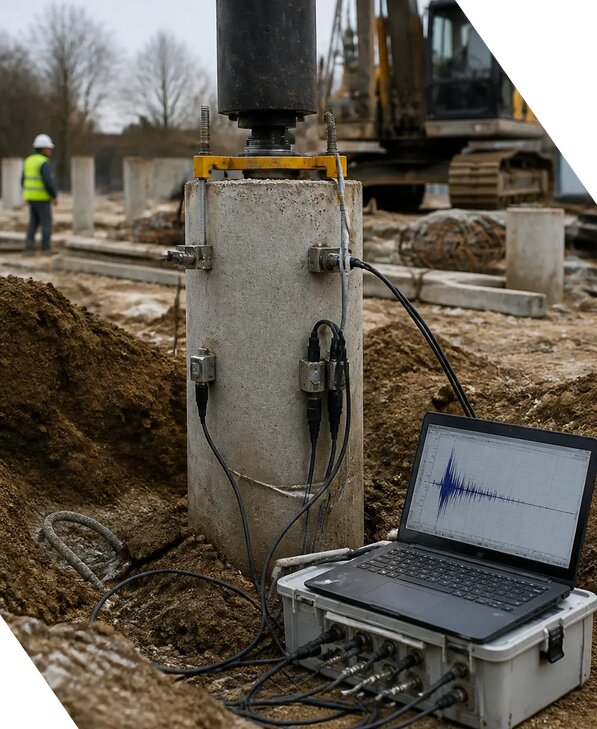 Динамические испытания свай при строительстве зданий в Бирске