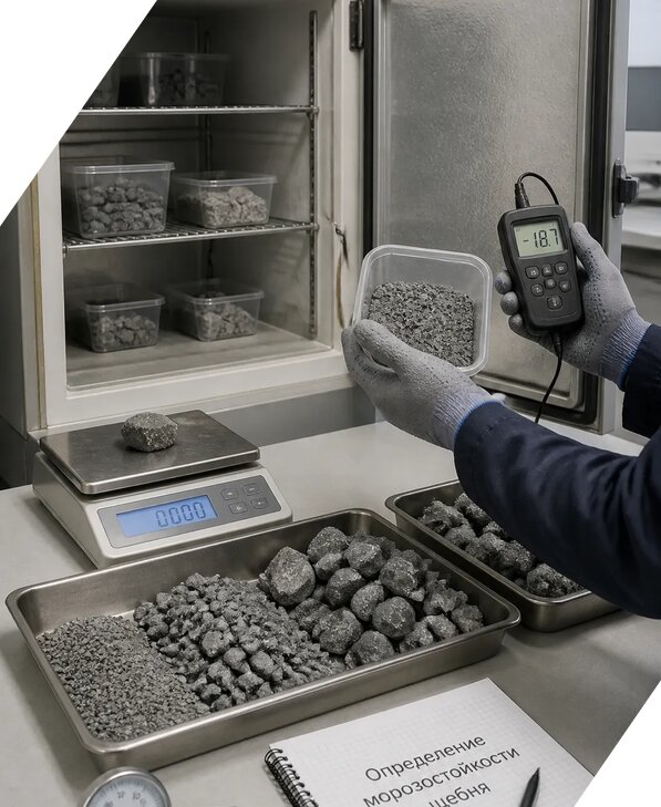 Определение морозостойкости щебня в Бирске от 3638 р. | ЭкспертизаРоссия