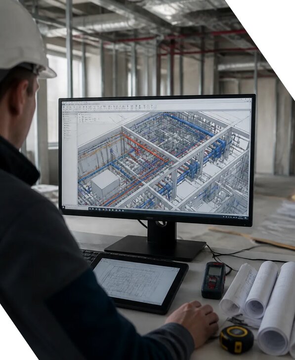 Создание BIM модели инженерных сетей для объектов в Бирске